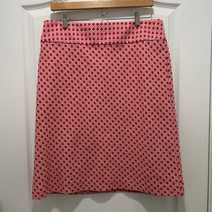 Talbots Red A-Line Knee-Length Skirt Casual Resort Wear
